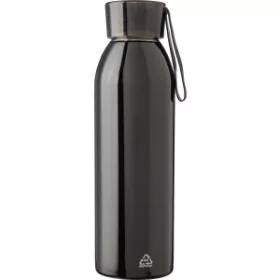   Rozsdamentes acél egyfalú palack, 650 ml (22.5, d:6.7cm, fekete)