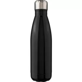 Újraacél egyfalú kulacs, 650 ml (25.7, d:7cm, fekete)