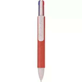 Újrakarton négyszínű golyóstoll (14.3, d:1.31cm, piros)