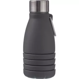   Összehajtható palack szilikonból, 550 ml (17, d:7cm, fekete)