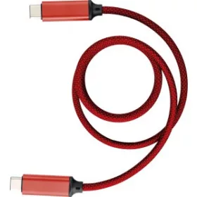 Nylon töltőkábel (100cm, piros)