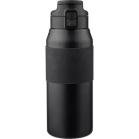   Rozsdamentes acél duplafalú palack, 800 ml (8.8x8.8x24.5, d:8.8c, fekete)