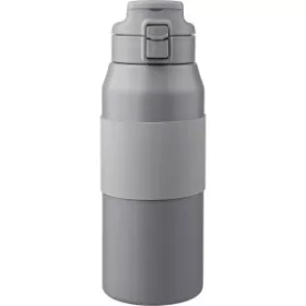   Rozsdamentes acél duplafalú palack, 800 ml (8.8x8.8x24.5, d:8.8c, szürke)