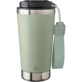 Újraacél duplafalú bögre, 500 ml (9x9x18, d:9cm, zöld)