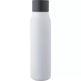 Újraacél palack, 600 ml (6.5x25x6.5, d:6.5cm, fehér)