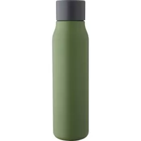 Újraacél palack, 600 ml (6.5x25x6.5, d:6.5cm, zöld)