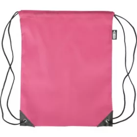 210D rPET poliészter tornazsák (pink)