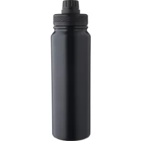   Duplafalú palack telefontartóval, 800 ml (27.5, d:8cm, fekete)