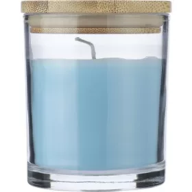 Illatgyertya üveg tartóban (8.5, d:7cm, világoskék)