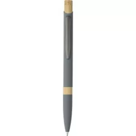   Újraalumínium golyóstoll kék tollbetéttel (1x1.5x14, d:1cm, szürke)