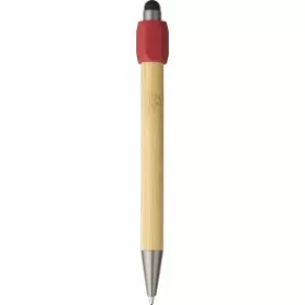 Bambusz golyóstoll (1.1x1.4x14.8, d:1.1c, piros)