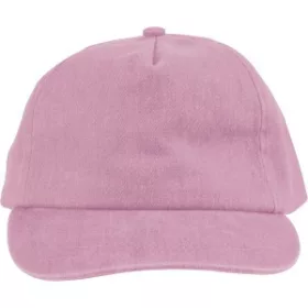 5 paneles vászon baseballsapka (d:58cm, pink)