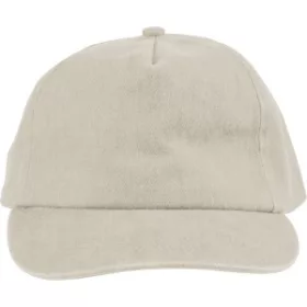 5 paneles vászon baseballsapka (d:58cm, bézs)