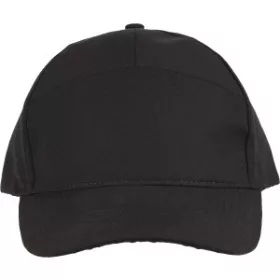 7 paneles poliészter baseballsapka (d:58cm, fekete)