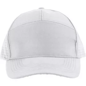 7 paneles poliészter baseballsapka (d:58cm, fehér)