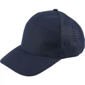 7 paneles poliészter baseballsapka (d:58cm, kék)