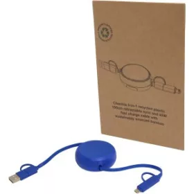   Alasia gyorstöltő és adatkábel, 100 cm, 45W (150x0,8 cm, d:6,1 cm, kék)
