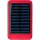 Napelemes powerbank, alumínium (piros)