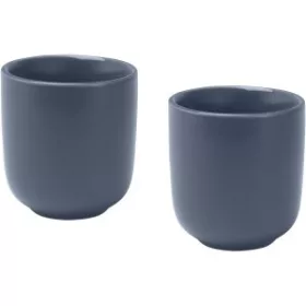 Male kerámia kávéscsésze szett, 2 db, 90 ml (kék)
