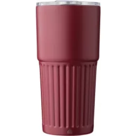Duplafalú újraacél pohár, 500 ml (18.2, d:8.7cm, bordó)
