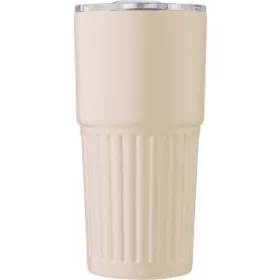 Duplafalú újraacél pohár, 500 ml (18.2, d:8.7cm, bézs)