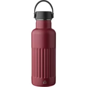 Duplafalú újraacél palack, 500 ml (22.5, d:7.5cm, bordó)