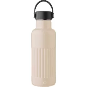 Duplafalú újraacél palack, 500 ml (22.5, d:7.5cm, bézs)