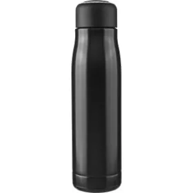 Duplafalú, újraacél palack, 500 ml (25.8, d:7cm, fekete)