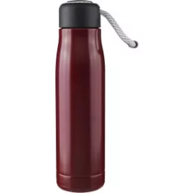 Duplafalú, újraacél palack, 500 ml (25.8, d:7cm, bordó)