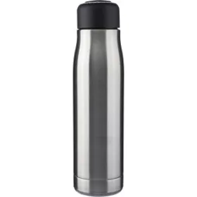 Duplafalú, újraacél palack, 500 ml (25.8, d:7cm, ezüst)