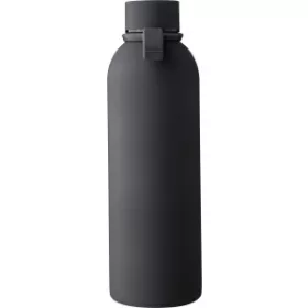 Újraacél duplafalú termosz, 500 ml (23, d:7.3cm, fekete)