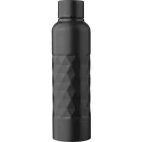 Újraacél, szimplafalú palack, 800 ml (fekete)