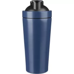   Újraacél sportpalack és shaker, szimplafalú, 750 ml (23, d:8cm, kék)