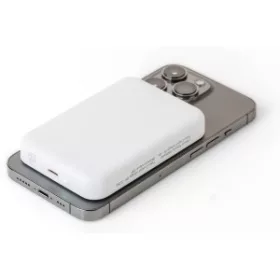 Vezeték nélküli powerbank, 5000 mAh (fehér)