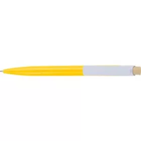 Újraműanyag golyóstoll (1x1.4x14.4, d:1cm, sárga)