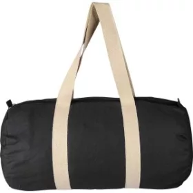 Sporttáska, Oeko-Tex 180 g/m2 pamut (fekete)
