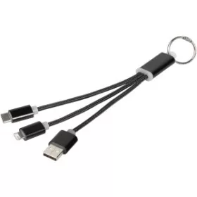 Töltőkábel, 3in1 (fekete)