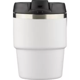 Duplafalú újraacél pohár, 175 ml (fehér)