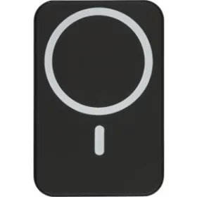   Újrahasznosított, vezeték nélküli powerbank, 10 000 mAh (fekete)