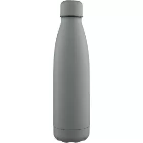   Újrahaszanosított, duplafalú ivópalack, 500 ml (26cm, d:7cm, szürke)