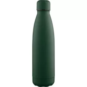   Újrahaszanosított, duplafalú ivópalack, 500 ml (26cm, d:7cm, zöld)