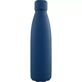   Újrahaszanosított, duplafalú ivópalack, 500 ml (26cm, d:7cm, kék)