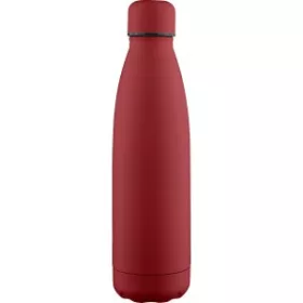   Újrahaszanosított, duplafalú ivópalack, 500 ml (26cm, d:7cm, bordó)