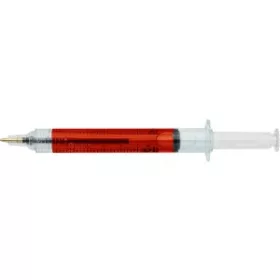   Újrahasznosított Syringe golyóstoll (12.9x1.2x2cm, d:1.2c, piros)