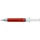 Újrahasznosított Syringe golyóstoll (12.9x1.2x2cm, d:1.2c, piros)