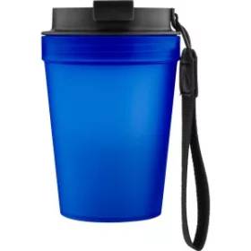 Útipohár, áttetsző, 350 ml (14cm, d:8.8cm, kék)