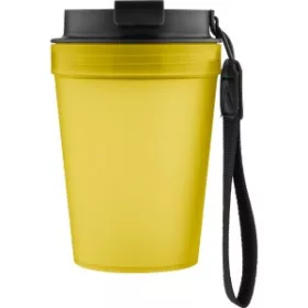 Útipohár, áttetsző, 350 ml (14cm, d:8.8cm, sárga)