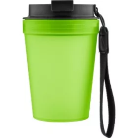 Útipohár, áttetsző, 350 ml (14cm, d:8.8cm, zöld)