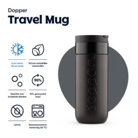 Dopper útibögre, 400 ml (18cm, d:7cm, fekete)