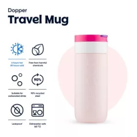 Dopper útibögre, 400 ml (18cm, d:7cm, pink)
